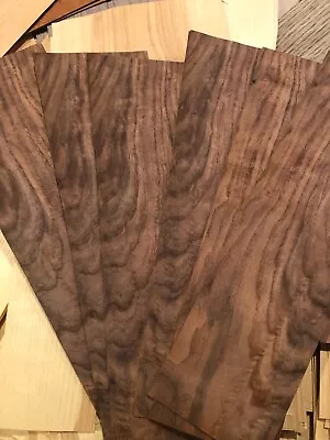 24 Sheets WALNUT BURL Veneer 19.75  X 5.75  Crotch • $79.99