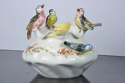 Jerome Massier Vallauris Rare Birdcut Majolica Ceramic Gardener's Vase  • $239.75