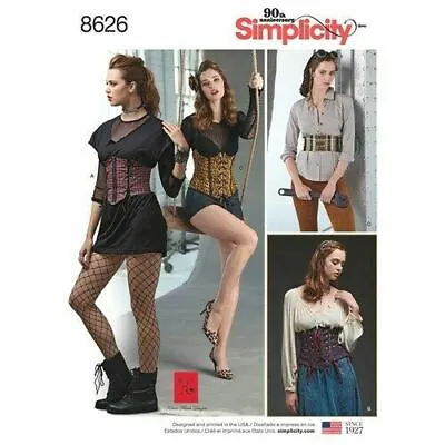 £14.20 • Buy SIMPLICITY Sewing Pattern 8626 Miss Women Ladies Plus Corset+Belts 6-14