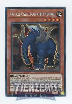 Yugioh Advanced Crystal Beast Amber Mammoth BLCR-EN014 Secret Rare 1st Edition • £1.79