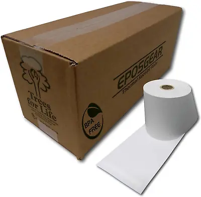 EPOSGEAR 20 Rolls 57mm X 57mm 57x57 Thermal Paper Till Cash Register Machine • £28.11