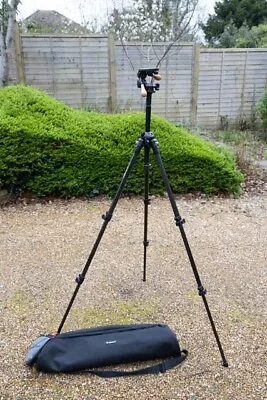 Manfrotto Tripod 190MF3 - Carbon Fibre And Mag Alloy - Excellent Condition • £120