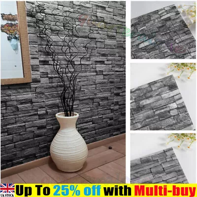 10X Self-adhesive 3D Tile Brick Wall Sticker Waterproof Wallpaper Foam Panel UK • £8.79