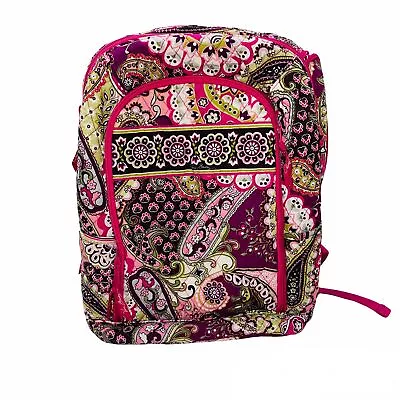 Vera Bradley Very Berry Floral Campus Backpack Quilted Laptop Travel School • $27.97