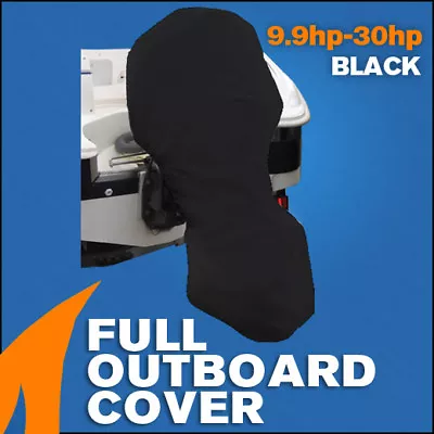$49.95 • Buy Full Outboard Boat Motor Engine Cover Dust Rain Protection Black - 9.9hp - 30hp