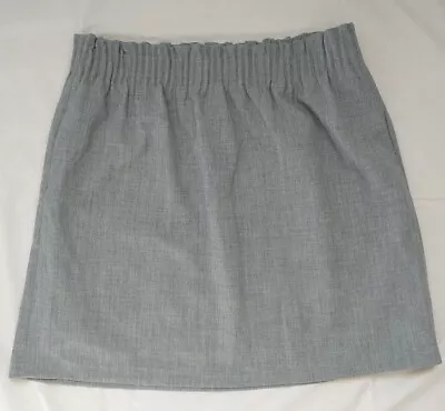 J Crew Mercantile Mini Skirt 6 Gray Pocket Paper Bag Lined Elastic Waist Preppy • $10.32