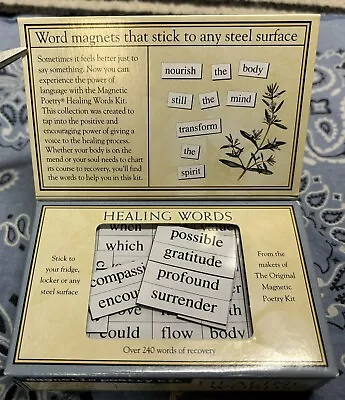 Magnetic Poetry Kit - Healing Words - Fridge Magnet Set - Fridge Poetry (F) • $30.27