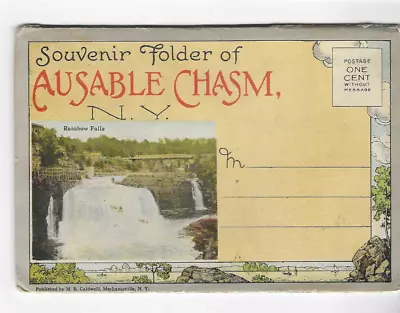 Vintage-postcard Folder-ausable Chasm New York • $2.25