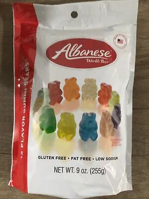 $10.52 • Buy Albanese World’s Best Fat Free 12 Flavor Gummy Bears, 9 Oz Bag