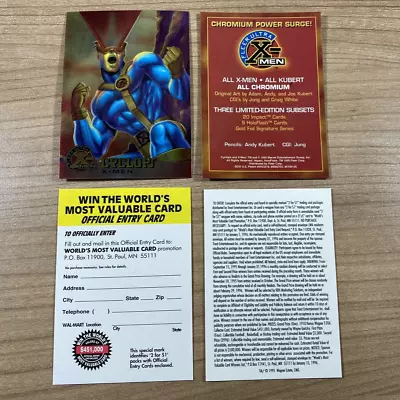 1995 Fleer Ultra X-Men Chromium Walmart Promo Cards Lot Cyclops Foil Marvel • $3.99
