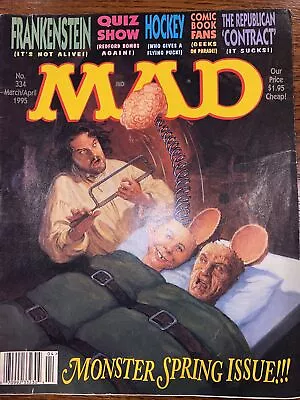 Mad Magazine #334 March/April 1995 Frankenstein- Monster Spring Issue • $9.99