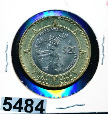 Mexico  - 20 Pesos 2000 - Gem Bu Bi-metallic 1 Year Type - #5484 • $20