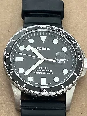 Fossil FB-01 Three Hand Silicon Dive Watch FS5660-Used • $30