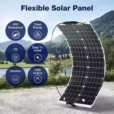 Flexible Solar Panel 300W 12V Mono Off-Grid Charger For Marine RV Cabin Van Car • $116.99