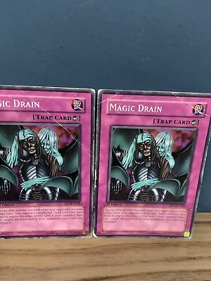 Magic Drain SD7-EN028 Common 1st Edition Lightly Played Yugioh Card X 2 • £0.99