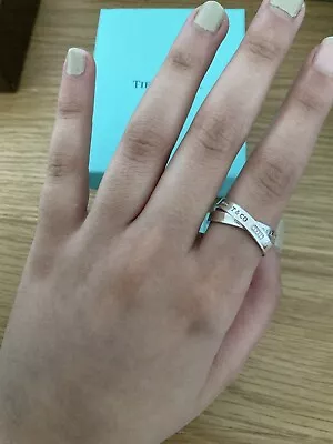£170 • Buy Authentic Tiffany & Co Interlocking Circles 1837 Sterling Silver Band Ring £430