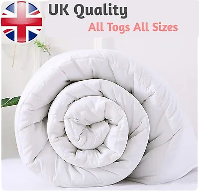 £12.99 • Buy Luxury Duvet Quilt Tog 4.5, 10.5, 13.5, 15 Hotel Quality Warm Duvets Double King