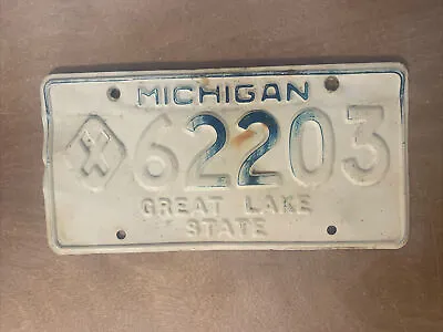 1966 Michigan Municipal License Plate # 62203 • $10.39