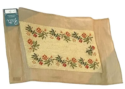 Balta Madeira #396 Floral Needlepoint Hand Embroidered B Altman Finished 14 X23  • $45