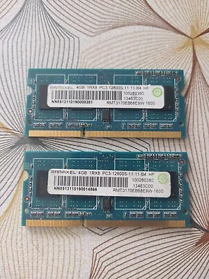 8GB Memory Ram DDR3 Ramaxel 2 X 4GB 12800S • £9.99