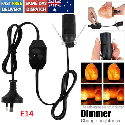 Salt Lamp Power Cord E14 Cable Dimmer ON/OFF Button Switch For Screw Lamp Bulb • $27.83