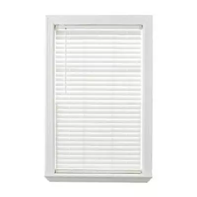 30  X 64 Antique White2  Cordless Faux Wood Horizontal Blinds • $26.16