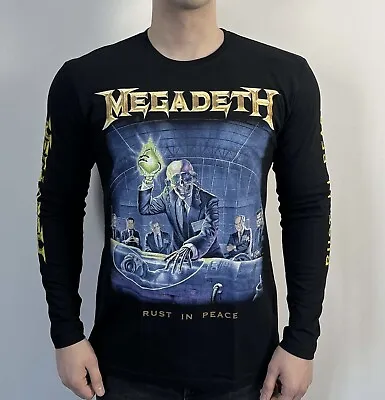 Megadeth - Rust In Peace (B&C)  Long Sleeve Black T-Shirt • $29.88