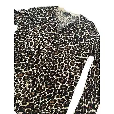 J. Crew Woman's Cardigan Cheetah Print Size Medium  • $19