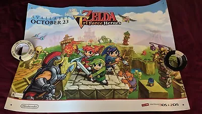 Legend Of Zelda Tri Force Heroes GameStop Signage Promo Display • $10