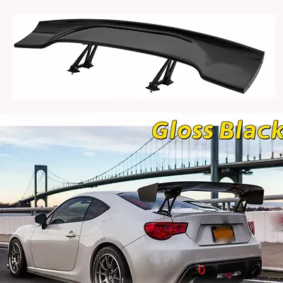 Universal 57  JDM GT Style ABS Rear Trunk Spoiler Tail Wing Gloss Black • $117.41