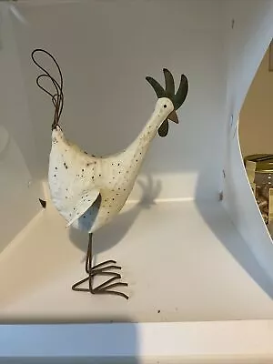 Metal Chicken Ornament 12” Tall • £5