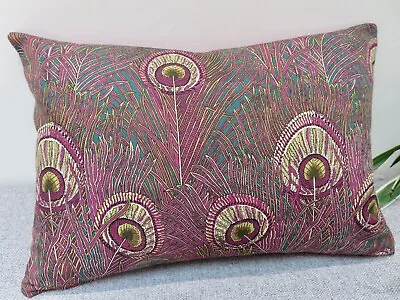 Liberty 'Hera ' - 20 X14  Striking  Linen Cushion Cover  Pink / Mauve Zip • £16.99