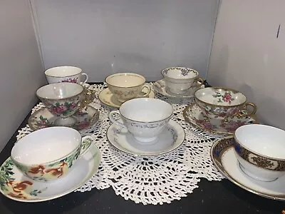 Vintage Mismatched Teacup Lot Of 8 • $50