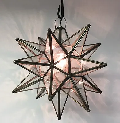 Moravian Star Pendant Light 19  15  Or 10  Choose Your Glass & Trim Options!! • $250