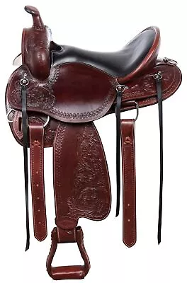 15 16 17 18 Western Horse Saddle Leather Pleasure Trail Barrel Racing Tack Set • $498.23