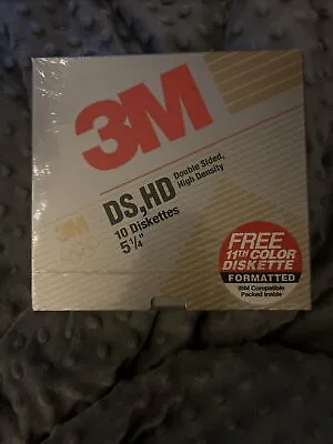 Two Packs 3M High Density DS HD Formatted IBM 10-Count 5-1/4  Diskettes SEALED • $23.46