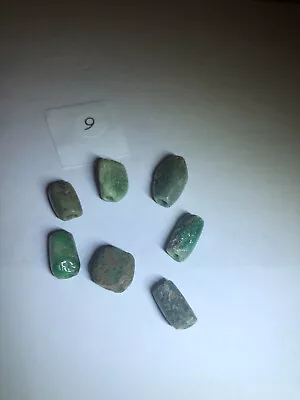 Pre Columbian Mayan Authentic Highly Polished Fine Jade Beads (7)  Together • $175