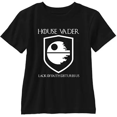 $16.99 • Buy House Vader Lack Of Faith Disturbs Us T Shirt Star Wars Game Of Thrones