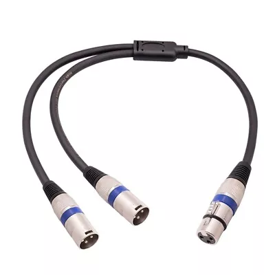 3 Pin XLR Female To Dual XLR Male Y Splitter Cable XLR Splitter Cable2630 • £8.66