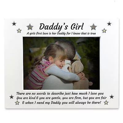 Daddys Girl Gift Poem Dad Gift From Daughter Wood Photo Frame Fathers Day Gift • £9.99