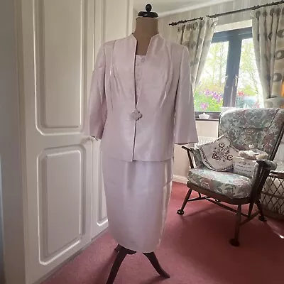 Jacques Vert 18 Dress And Jacket Pale Pink • £70