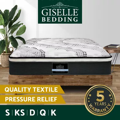 $162.95 • Buy Giselle Mattress Queen Double King Single Pocket Spring Foam Medium Firm 32cm