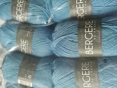 £17 • Buy Knitting Yarn Bergere De France Ideal DK 8 X 50g Blue 
