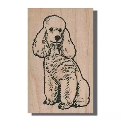 Poodle DOG RUBBER STAMP Mounted Rubber Stamp Dog Lover Animal Poodle Lover • $10.75