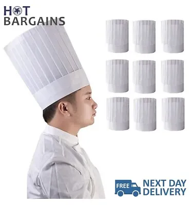 Chef Hat Disposable Cap Kitchen Hat Round Paper Hats • £49.98