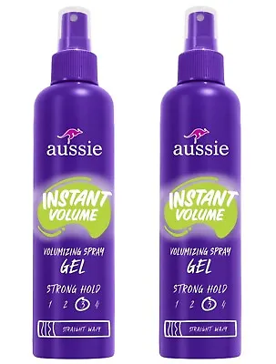 Aussie Instant Volumen Hair Spray GEL 2-pack Non-Aerosol Strong Hold 5.7 Oz • $29.98