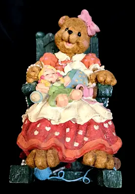 Classic Treasures Wind Up Musical Shelf Sitter Mamma Bear Rocking Chair VIDEO • $18.05