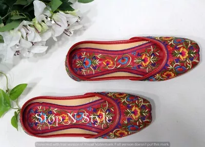 US Punjabi Jutti Mojari Shoes Rajasthani Jutti Khussa Shoes Jutti HH218 • $44