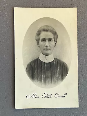 Miss Edith Cavell World War 1 Woman Martyr RPPC Ca 1920 • £11.68