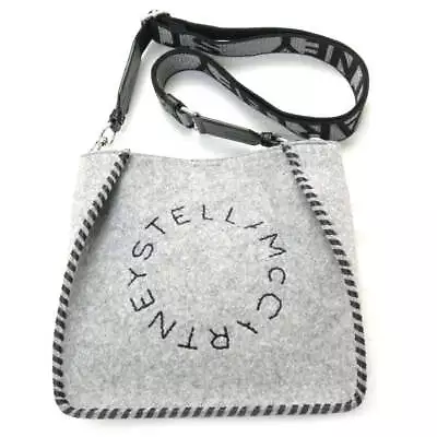 Stella McCartney Stella Logo Felt Shoulder Bag Grey 557906 W8590 1230 #220 • $272.88